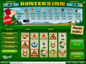 Hunter's inn kolikkopeli joka on myös PAF:n itse valmistama.